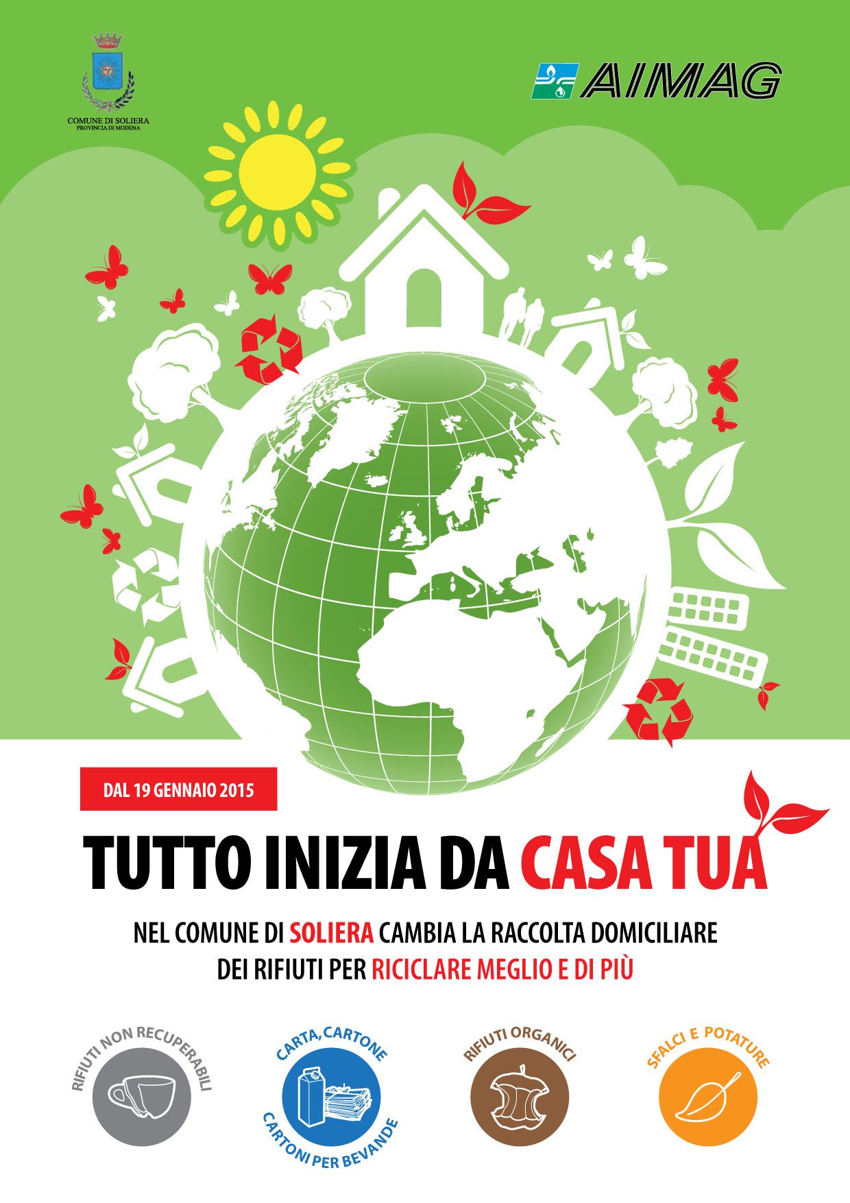 Raccolta domiciliare dei rifiuti su tutto il territorio di Carpi