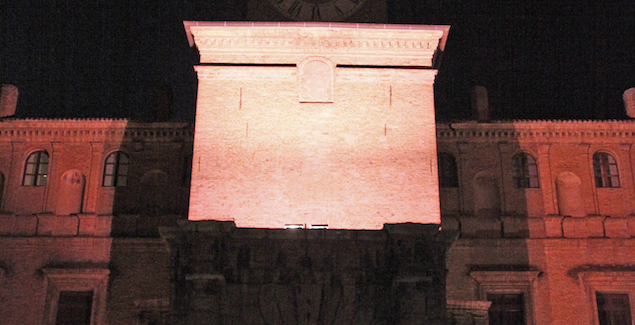 CARPI: PALAZZO DEI PIO SI TINGE DI ROSA